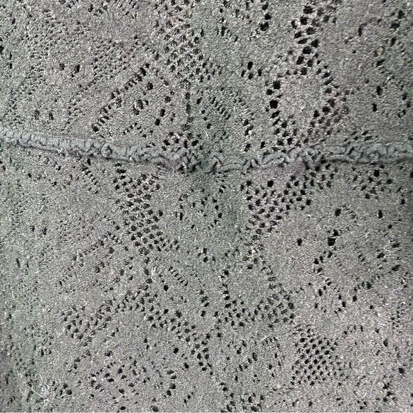 Free People Not Cold In This Black Knit Lace Sweater Top Med - Picture 4 of 9